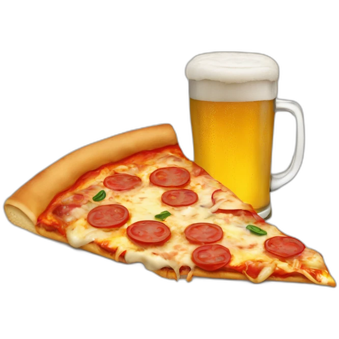 pizza and beer emoji