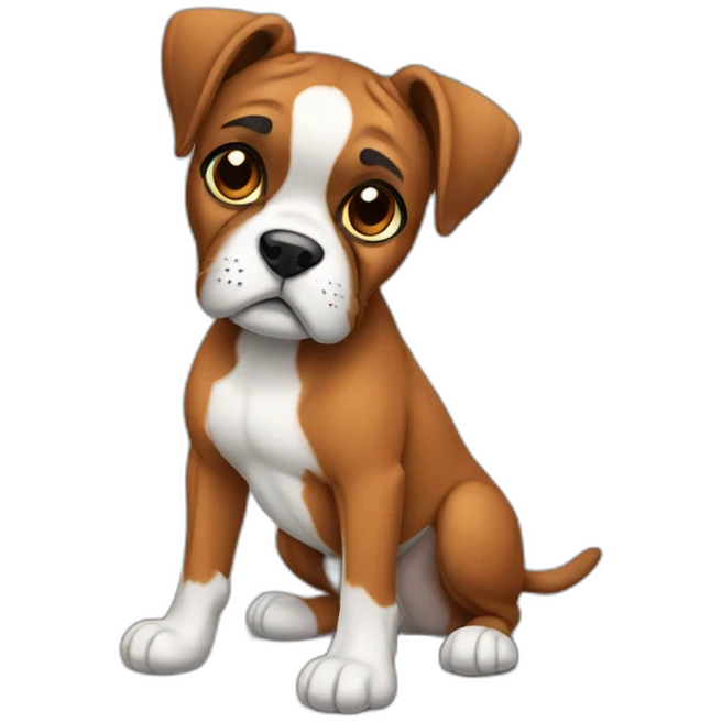Cute little Boxer emoji