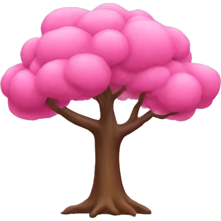 pink tree emoji