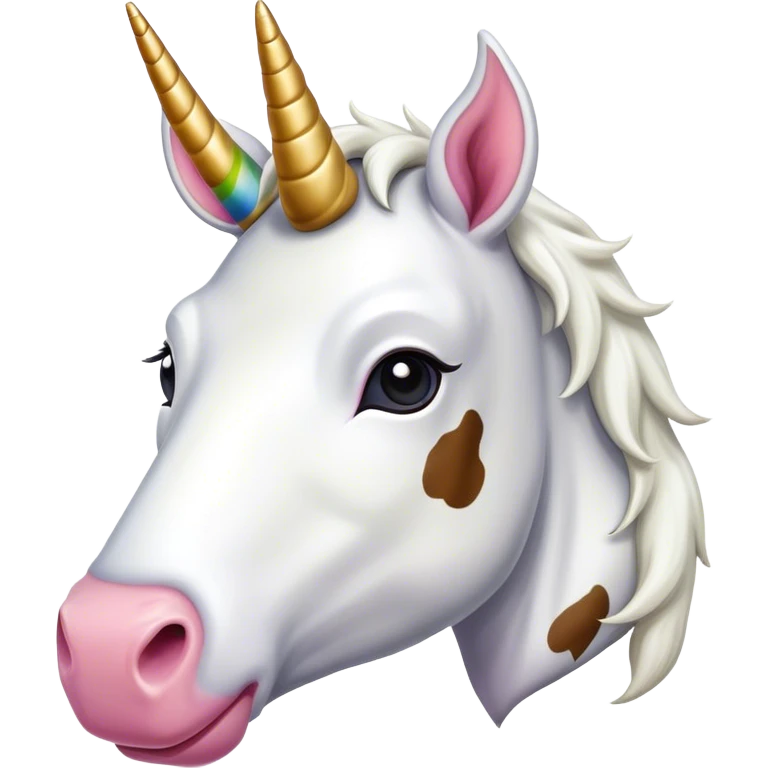 Cow print unicorn  emoji