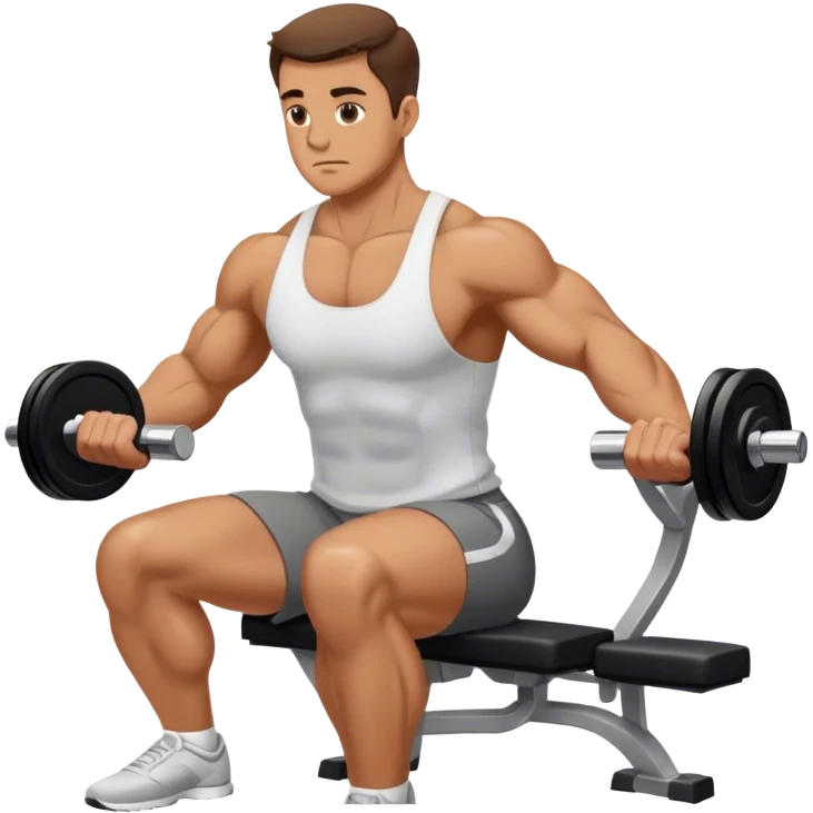 man seated weighted wrist curl emoji