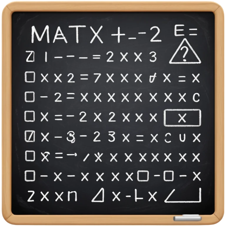 make a chalkboard with math emoji