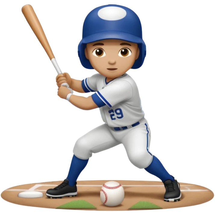 Baseball player laying a bunt emoji