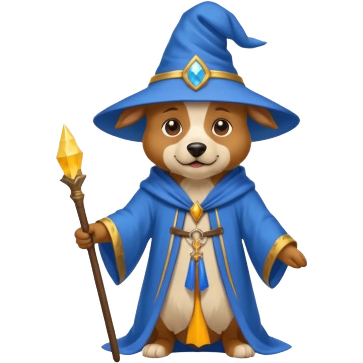 Dog wizard emoji