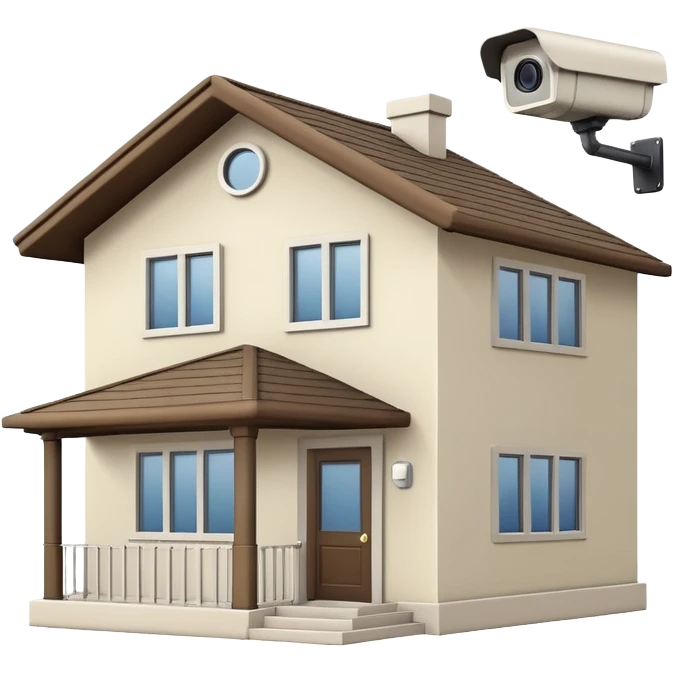 House with security camera emoji