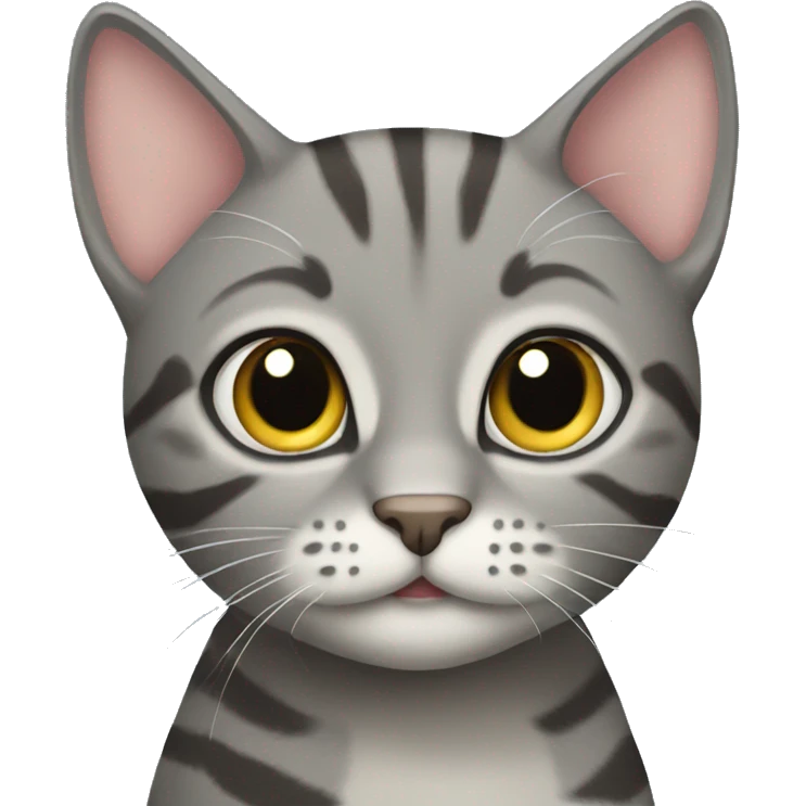 Gray tabby cat emoji