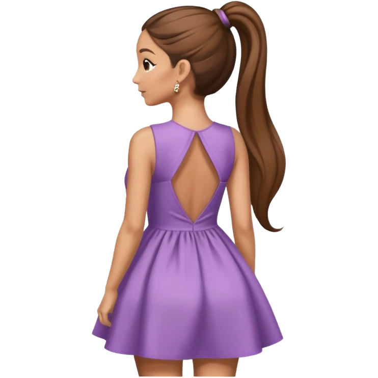  Ariana grande back view with long hair in a ponytail  emoji