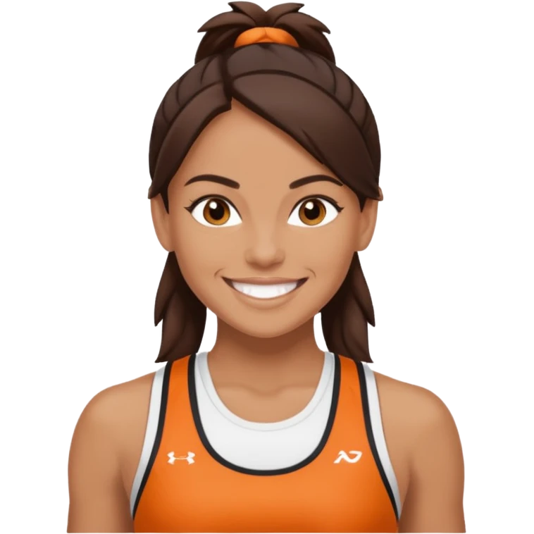 Sporty Spice with dark brown hair emoji