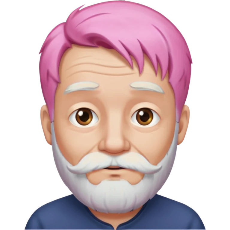 old pink haired man with beard emoji