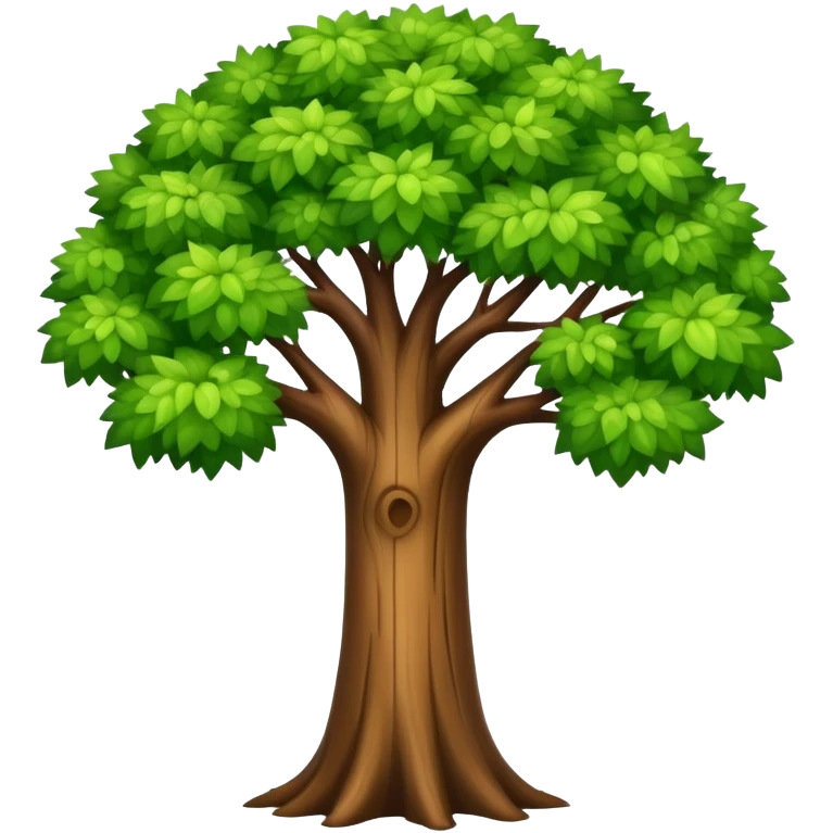 green tree with brown trunk emoji