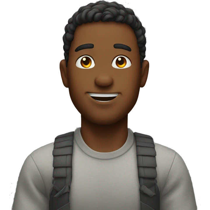 Guy with hands up but is thankful emoji
