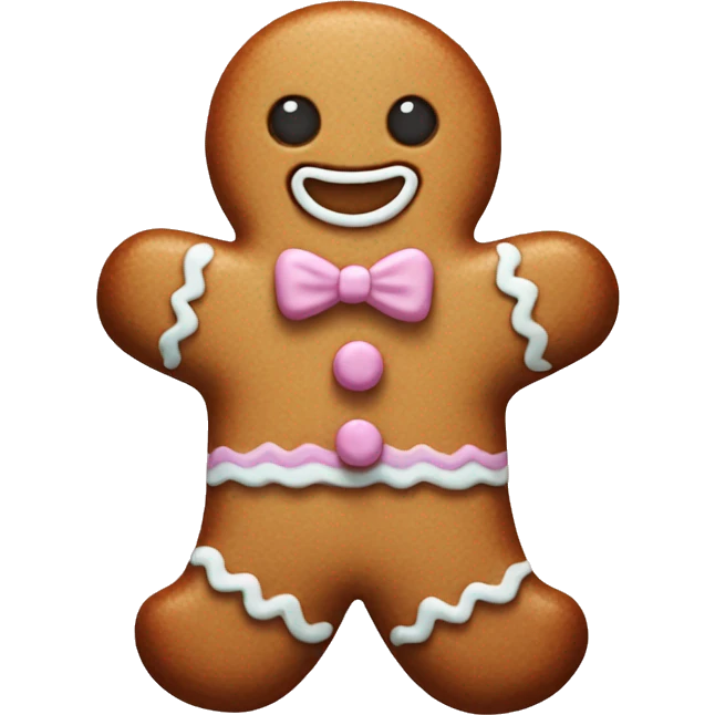 Pastel gingerbread man emoji