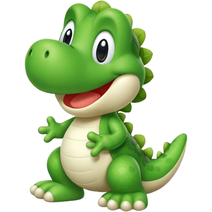 Quiero un emoji de Yoshi el dinosaurio de Mario Bros emoji