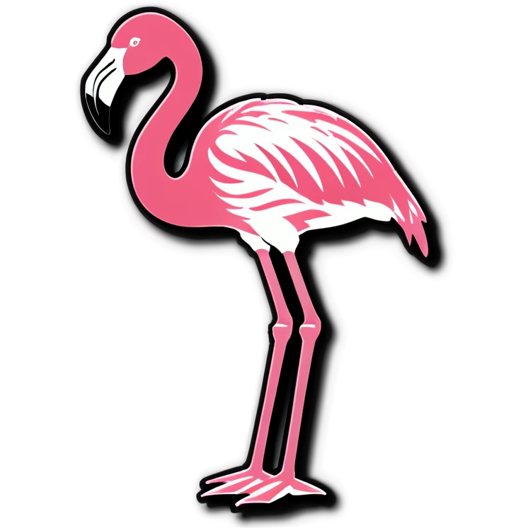 Pink flamingo  emoji