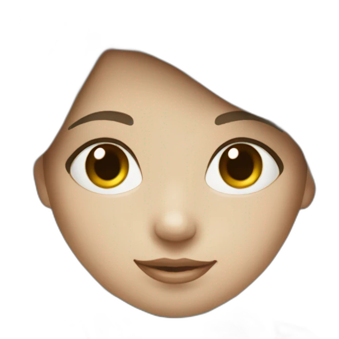 Full white skin body girl on beach emoji