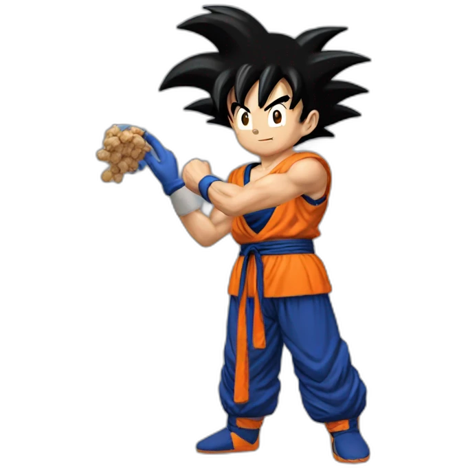does goku clean nuts? emoji