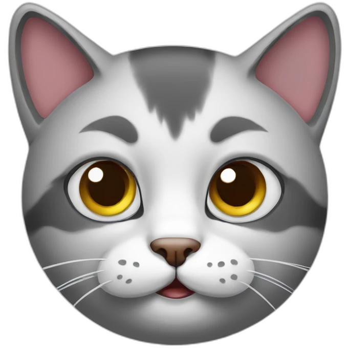 Cat with confused face emoji