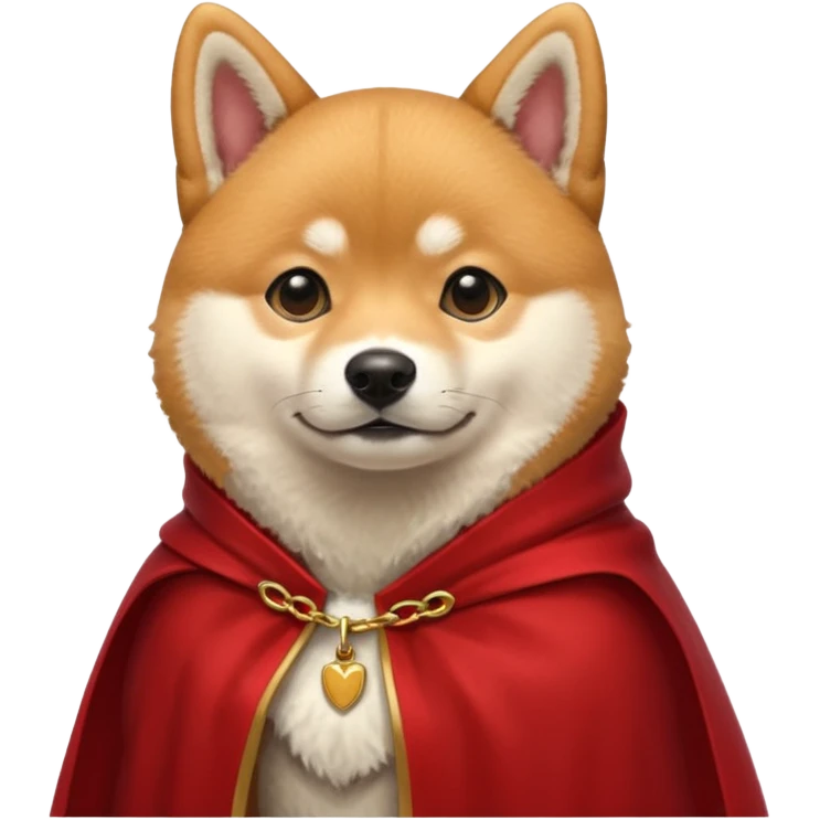 Shiba Dog in red collar cloak emoji