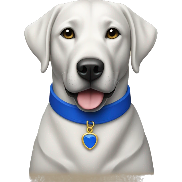 black lab with royal blue collar emoji