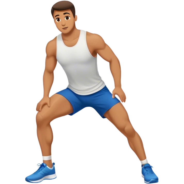 man high-knees exercise emoji