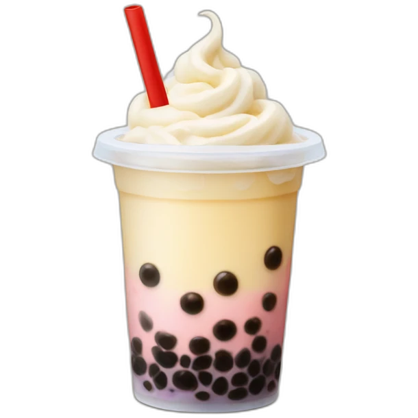 bubble tea with cream cheese on top emoji