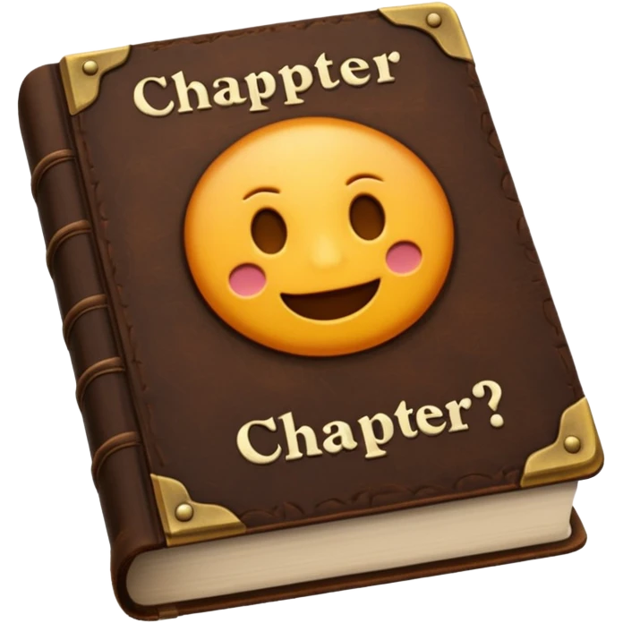 Book with “Chapter 4?” stamped on it emoji