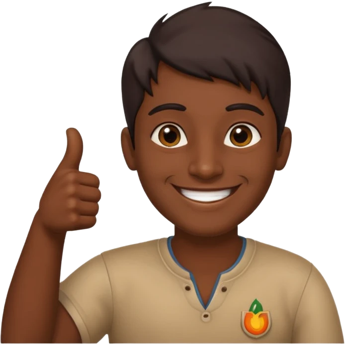 Indian with thumbs up emoji