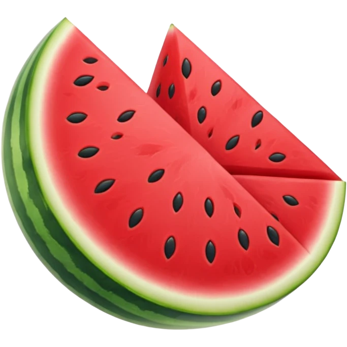 Cartoon Watermelon one slice emoji