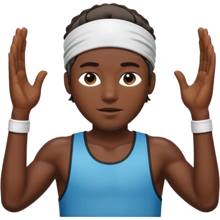 male athelete with headband emoji