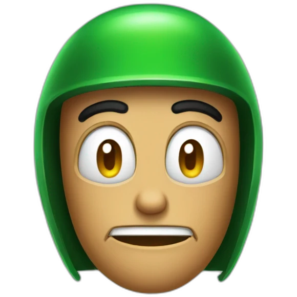The head of Marvin the Martian emoji