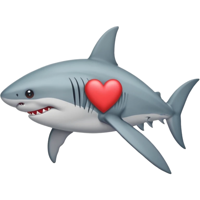 Tiburón con ojos de corazón emoji