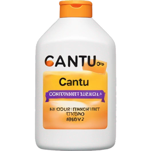 bottle of hair conditioner with a label that says cantu emoji
