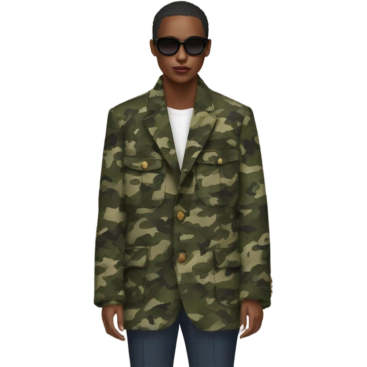 camouflage Wool oversize blazer emoji