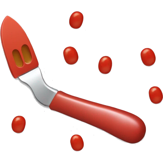 Duolingo with a butter knife covered in ketchup emoji