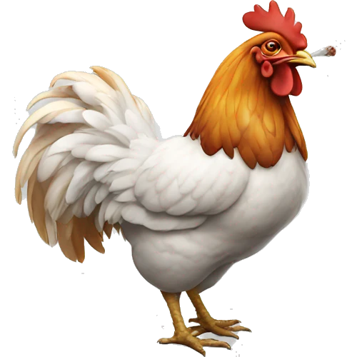chicken in smoking emoji