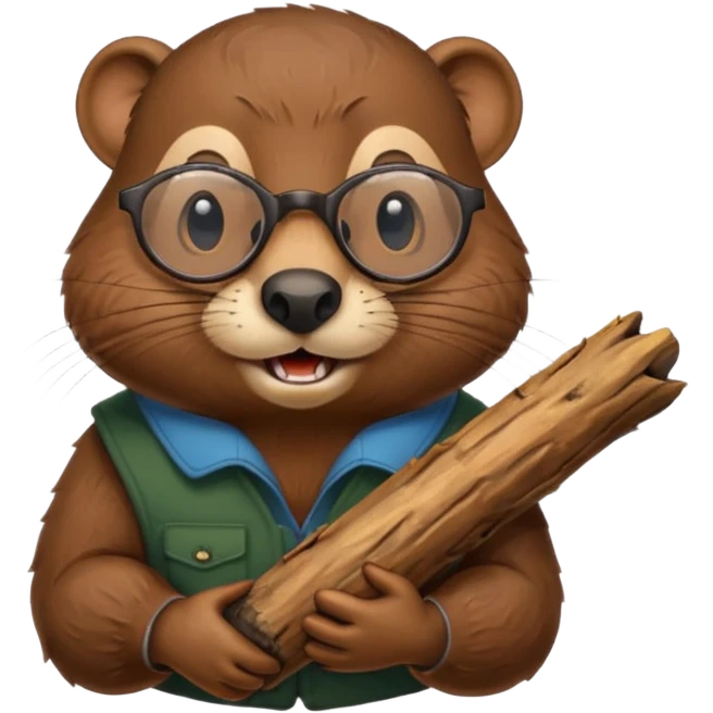spectacled beaver emoji