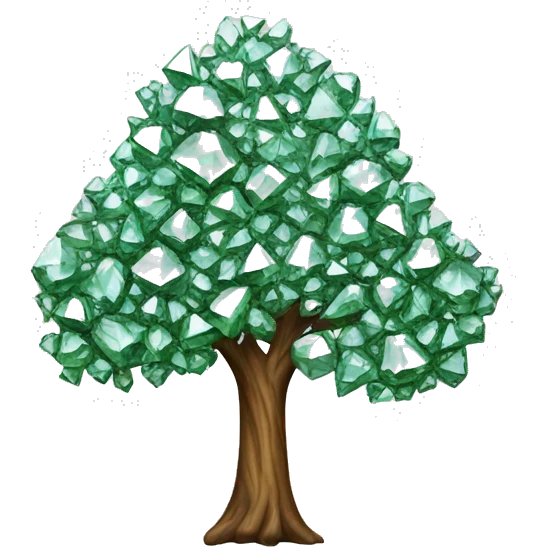 Tree made of diamonds emoji