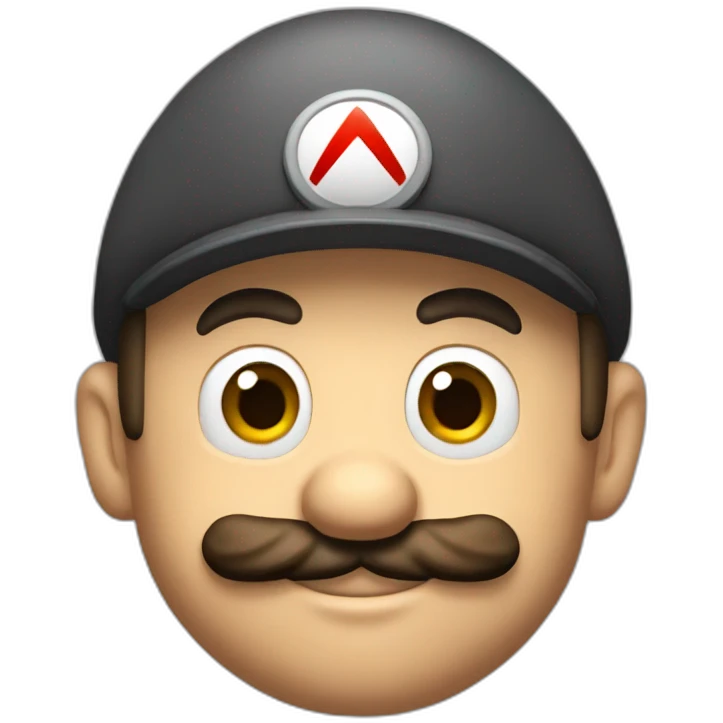 Super mario but with a rounder face emoji