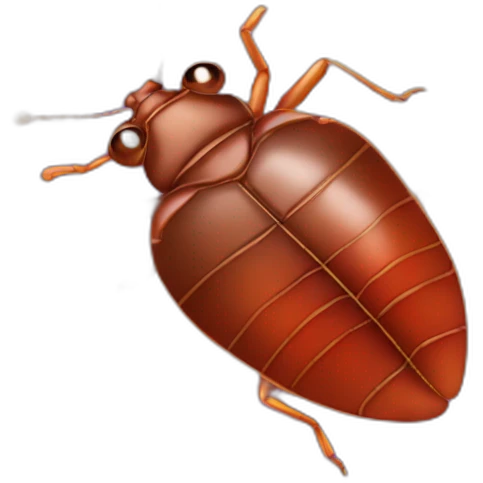 bed bug with fire emoji