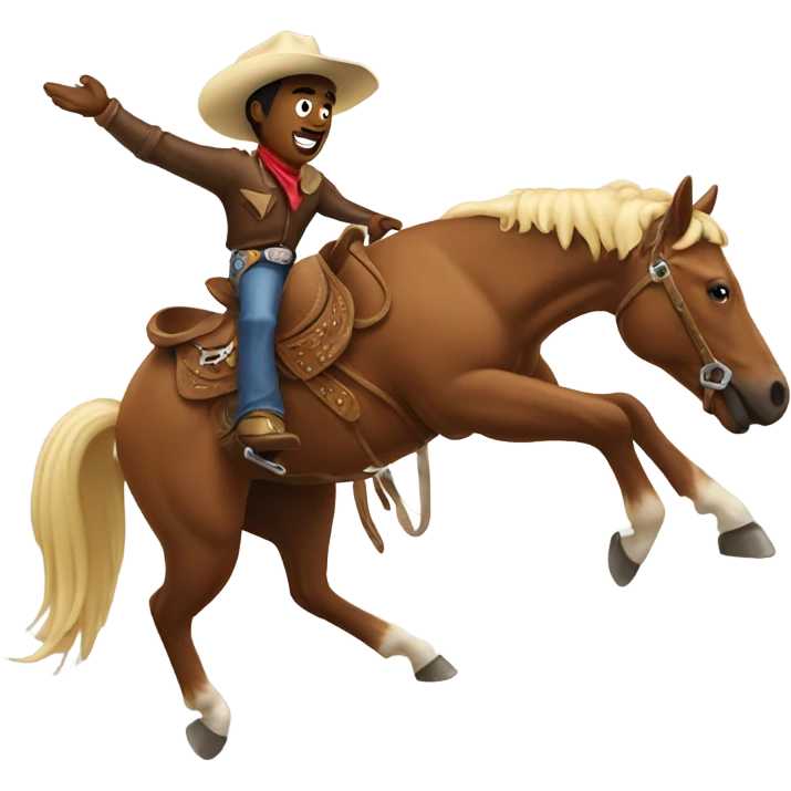 Cowboy riding a bronco emoji