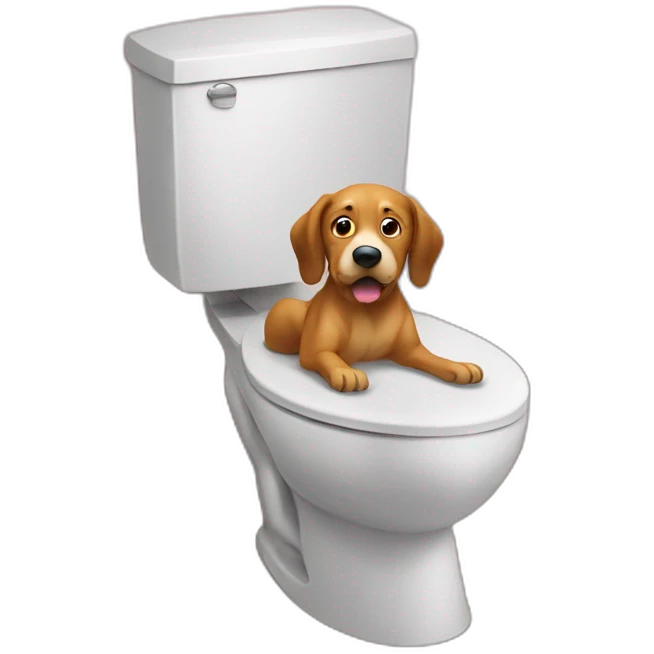 dog on toilet emoji