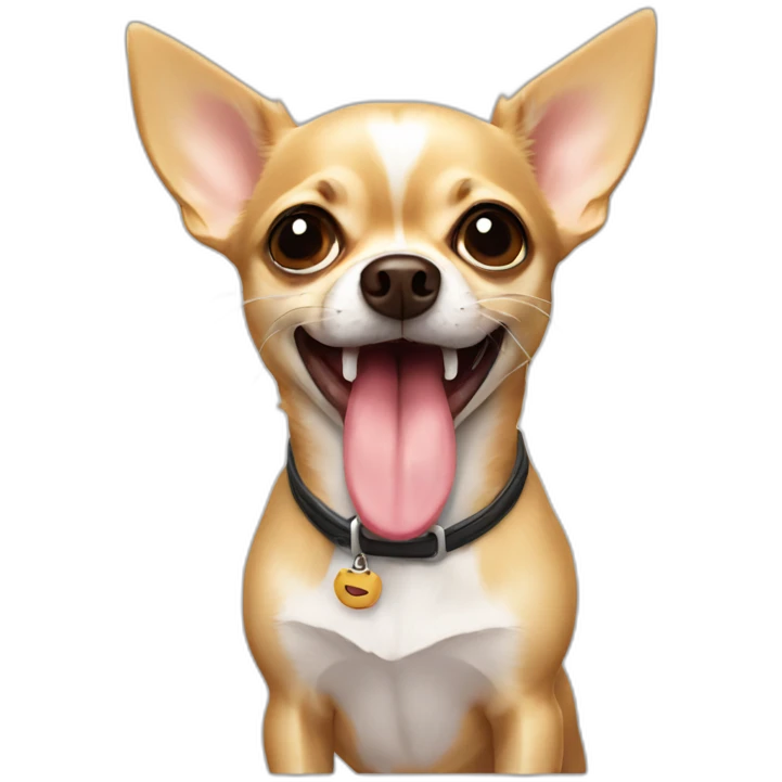 chihuahua tongue out emoji