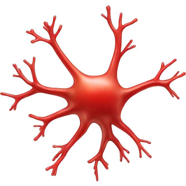 red colored neuron emoji