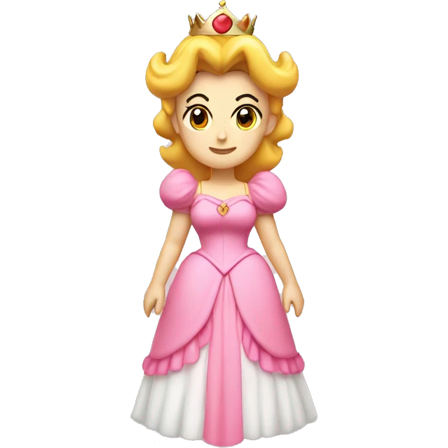 princess peach mixed with a peach emoji
