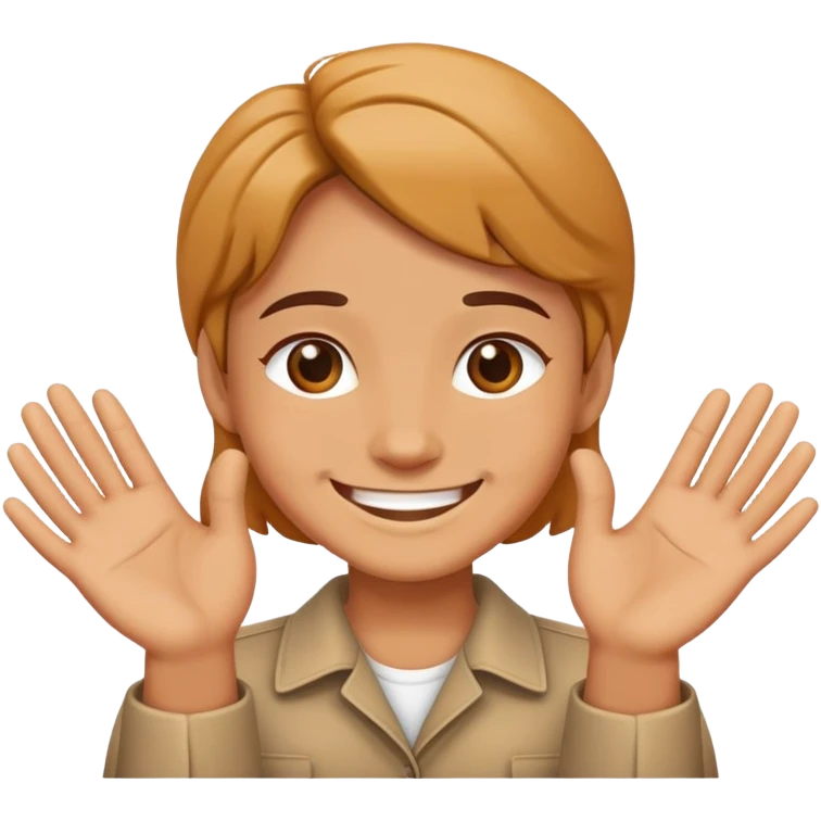 Smiling face with hands pressed together in gratitude, representing politeness emoji