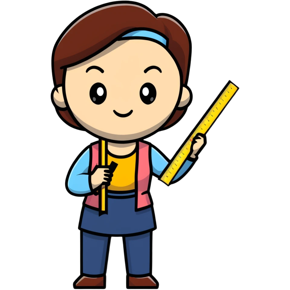 full body mad female teacher with ruler emoji