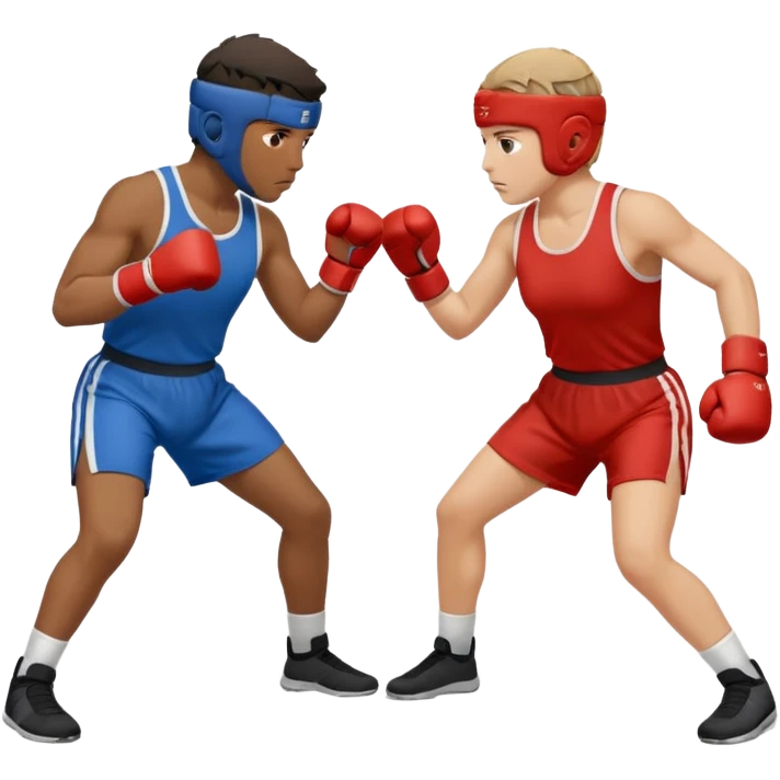 Two people sparring with each other emoji