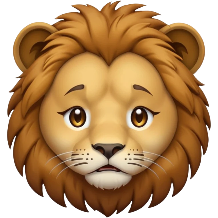 crying lion emoji