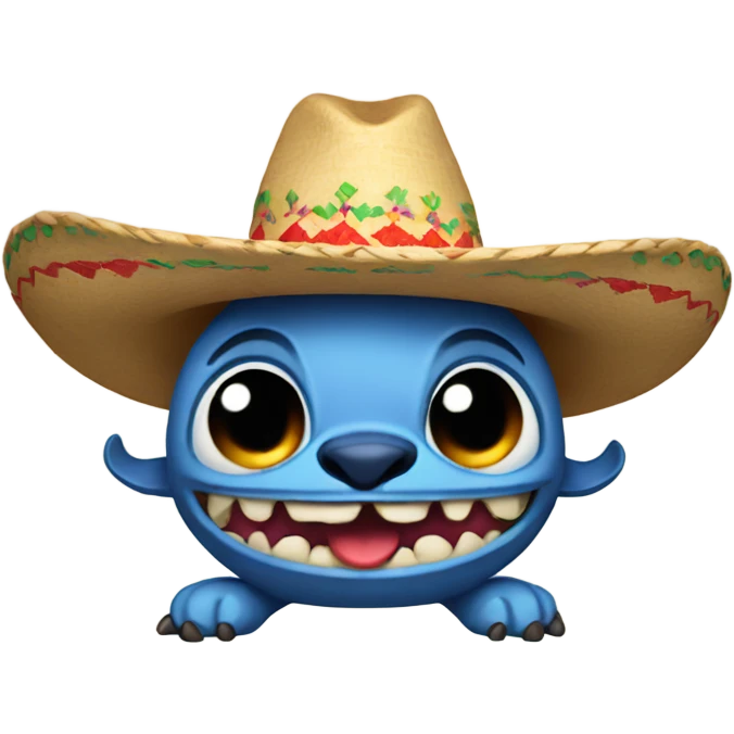 Stitch with sombrero emoji