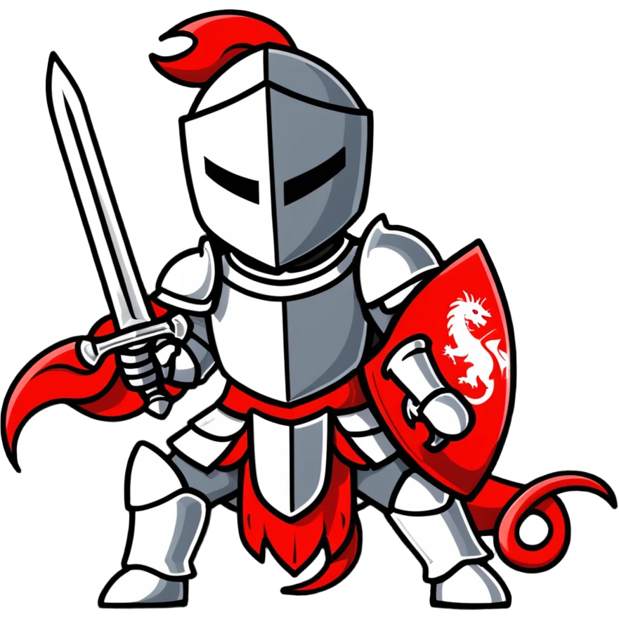 Knight Saint George slaying a dragon emoji
